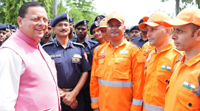 मुख्यमंत्री पुष्कर सिंह धामी ने एनडीआरएफ बटालियन गदरपुर का किया भ्रमण